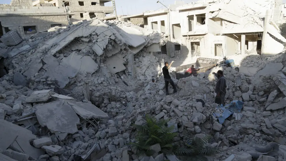 Bombardeo en Siria