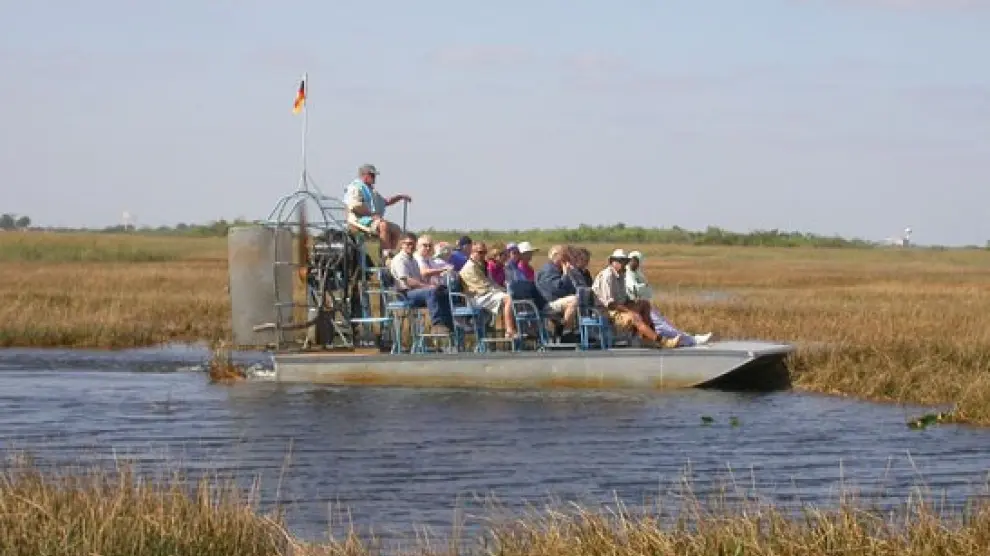 Hidrodeslizadores en los Everglades de Florida
