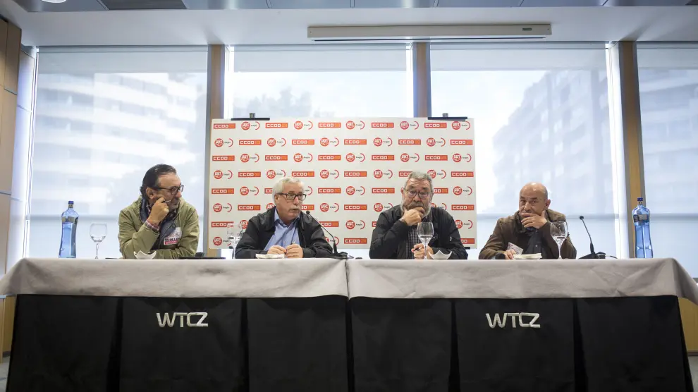 Toxo y Méndez, en la asamblea de delegados sindicales en Zaragoza