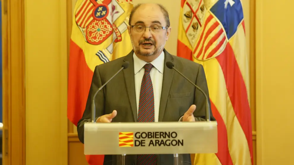 El presidente aragonés, Javier Lambán, este martes.