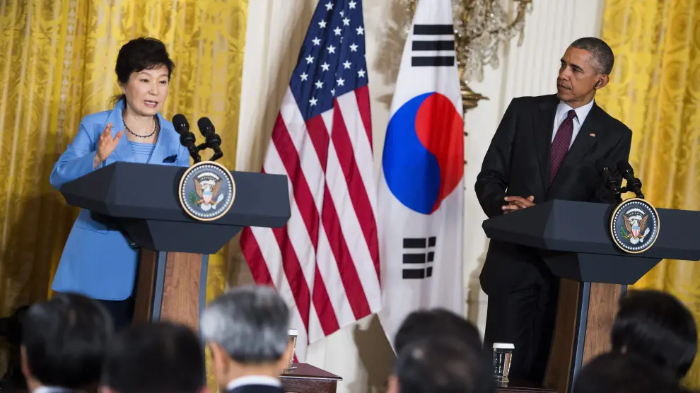 El presidente de Estados Unidos, Barack Obama, ha participado en una conferencia de prensa junto a su homóloga de Corea del Sur, Park Geun-hye.