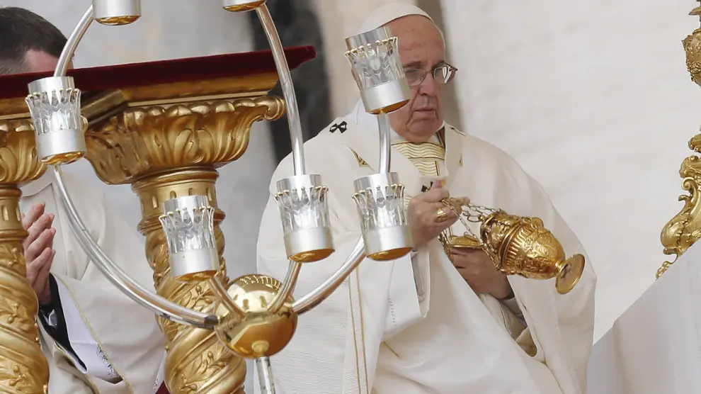 El papa Francisco durante la ceremonia de canonización.