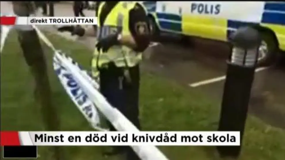 Un encapuchado con una espada mata a un profesor y un alumno en un colegio de Suecia