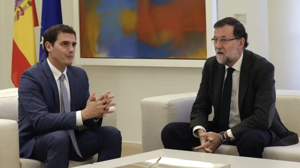 Albert Rivera y Mariano Rajoy, en la Moncloa