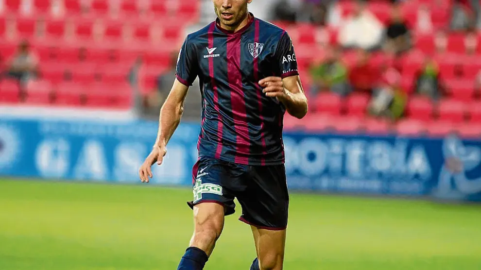 David Morillas durante un partido de esta temporada con la SD Huesca.