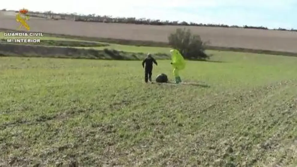 Un objeto de basura espacial apareció en terrenos de la localidad de Mula.