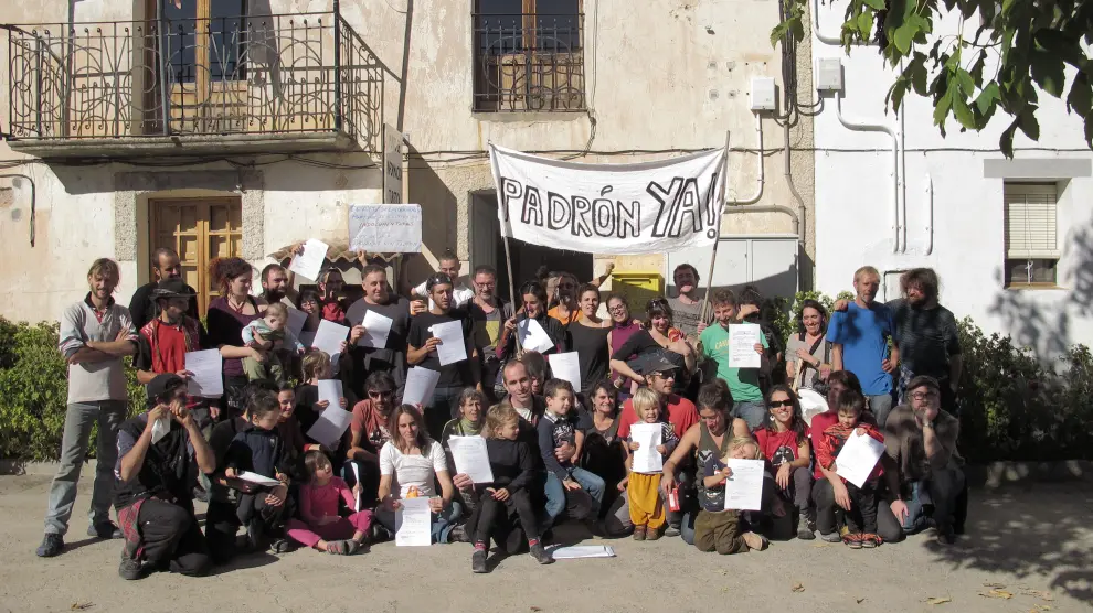 Una de las manifestaciones de los vecinos de Sieso de Jaca en Caldearenas