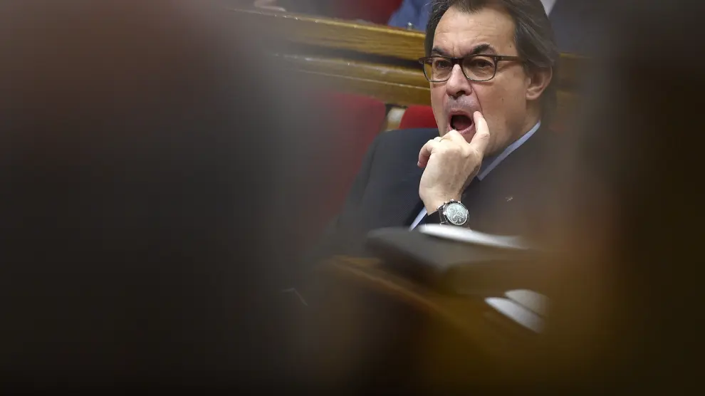 Artur Mas en una sesión del parlamento catalán