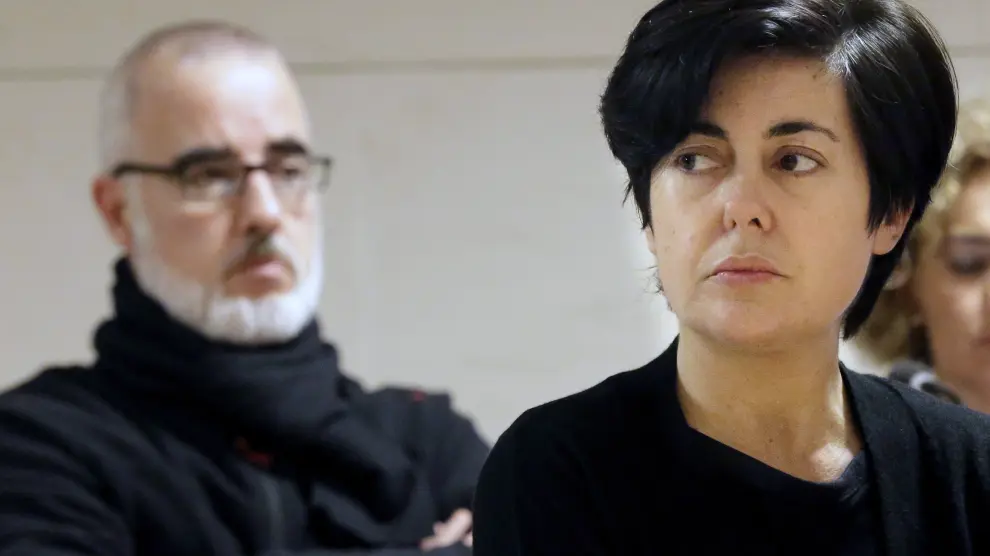 Rosario Porto y Alfonso Basterra en una de las sesiones del juicio por la muerte de su hija Asunta.