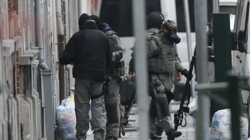 Una de las operaciones policiales llevadas a cabo en Bruselas tras los atentados
