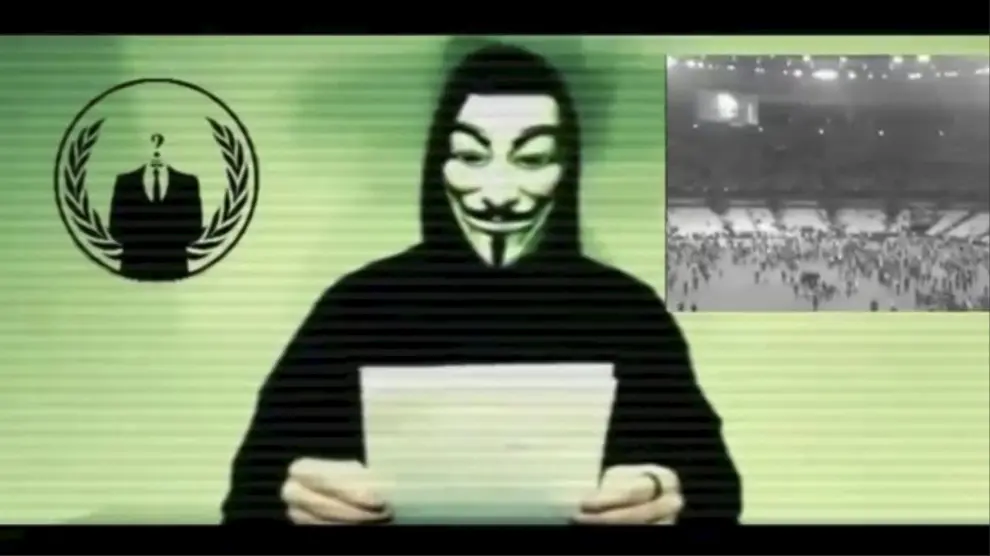 Fotograma del vídeo de Anonymous.