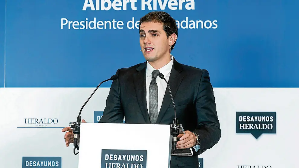 El presidente de Ciudadanos, Albert Rivera, durante su intervención.