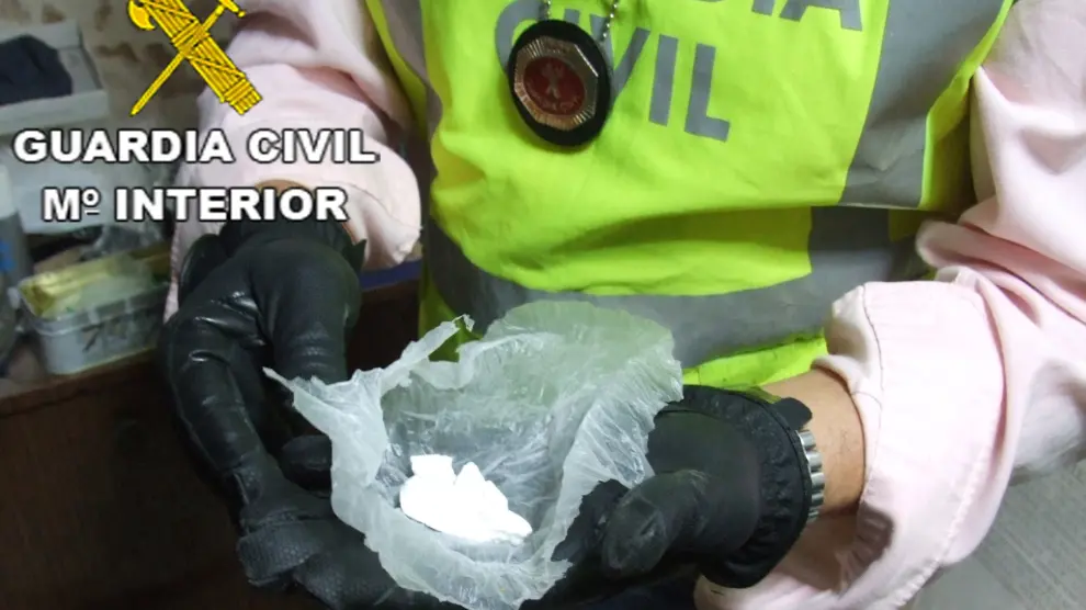 Cocaína incautada en el punto de venta al menudeo en Andorra (Teruel).