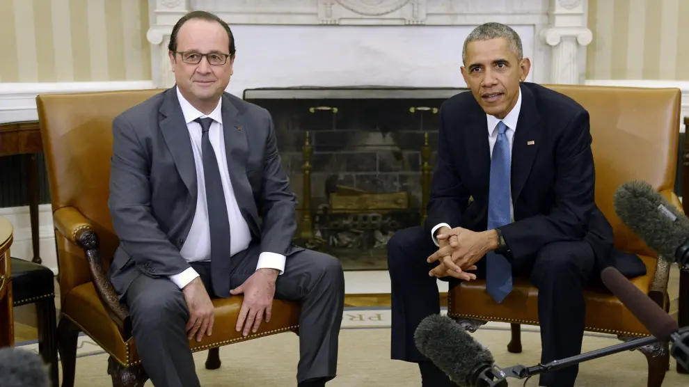 Hollande y Obama este martes en Washington.