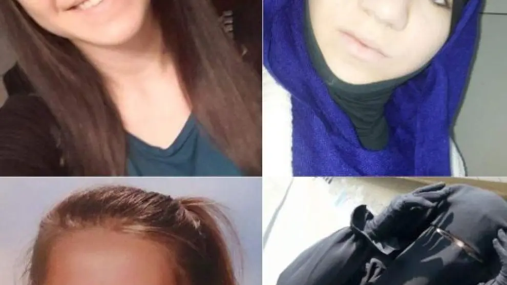 Foto que facilitó la Interpol con la imagen de las dos jóvenes austriacas que viajaron a Siria