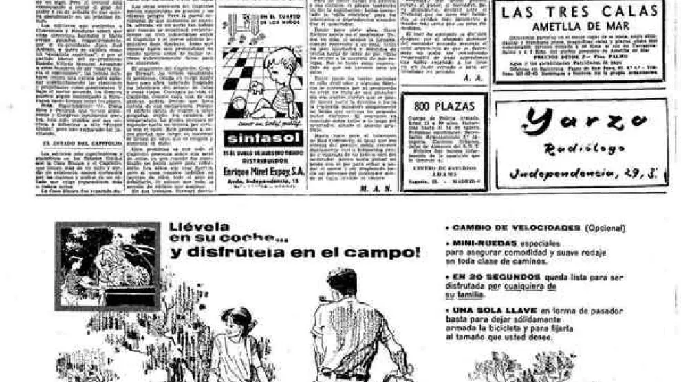 Página con la crónica publicada en Heraldo de Aragón