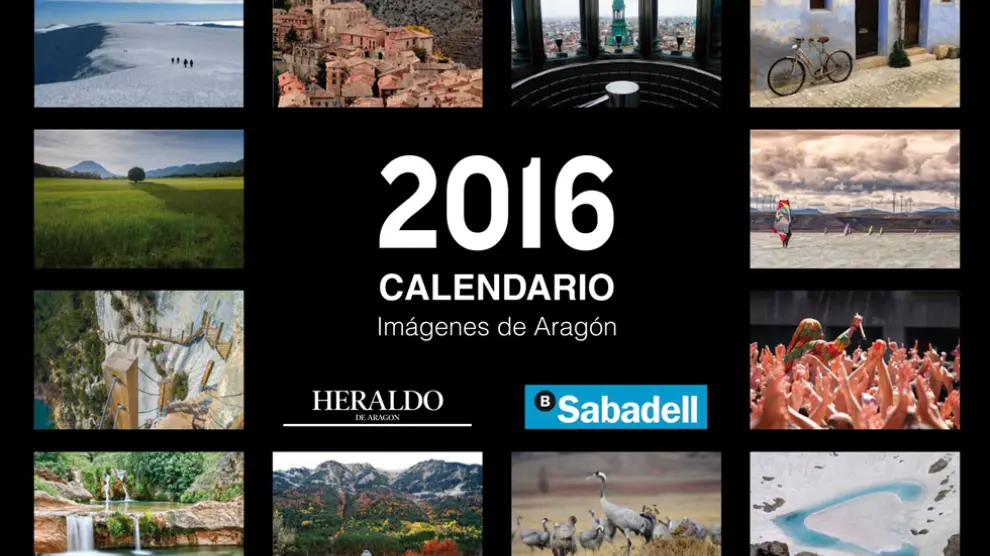La portada del calendario 2016 'Imágenes de Aragón'.