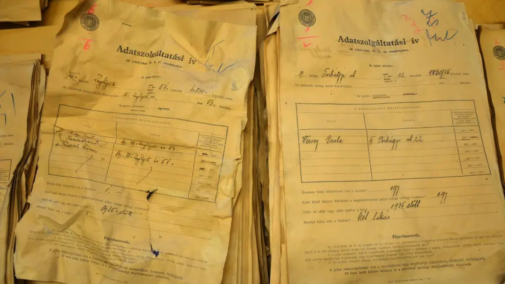 Censo de los judíos de Budapest elaborado durante el nazismo