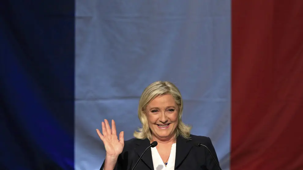 ?Marine Le Pen, tras conocer su victoria en las urnas.