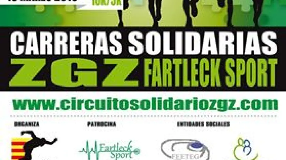 Cartel del I Circuito Fartleck Sport- Carreras Solidarias Zaragoza.