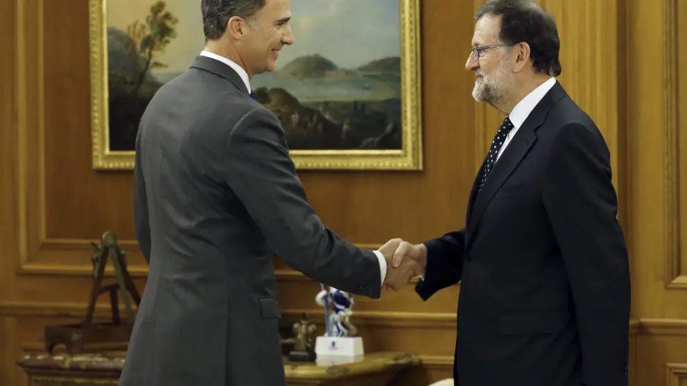 Reunión en la que Rajoy comunicó su deseo al Rey de ser candidato a la investidura.
