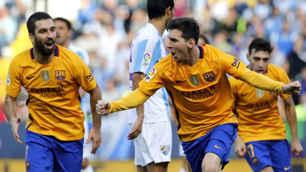 Messi celebra el segundo gol de su equipo.