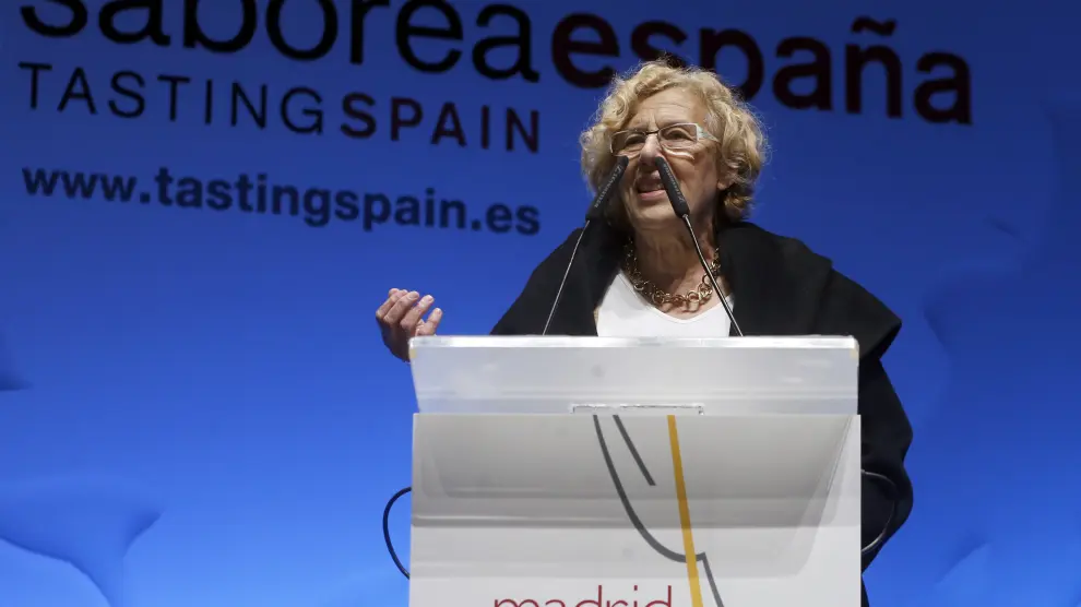 Manuela Carmena durante la presentación de Madrid Fusión.