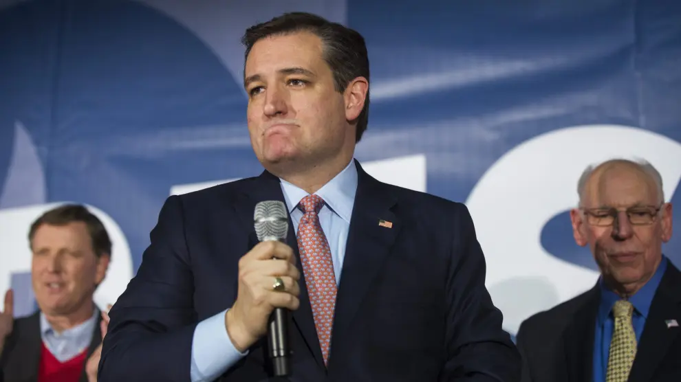 Ted Cruz en uno de los actos de campaña de las primarias estadounidenses.