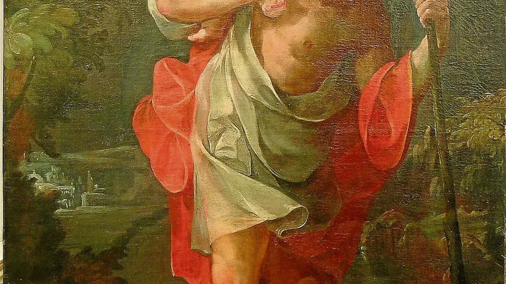 Imagen del 'San Cristóbal' que el historiador del arte Arturo Ansón atribuye a Goya.