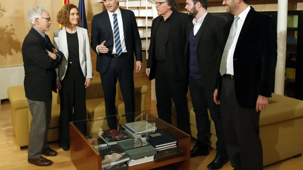 Reunión de Sánchez con los independentistas catalanes