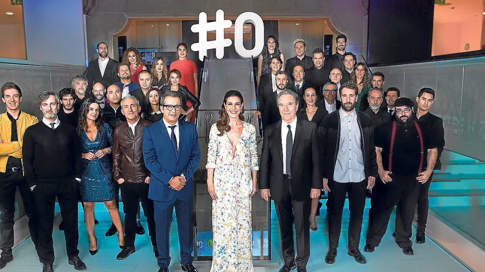 El equipo de #0, la cadena de Movistar que llega para sustituir a Canal +, en su presentación.