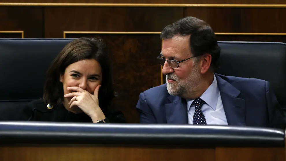 Soraya Sáenz de Santamaría y Mariano Rajoy en una imagen de archivo