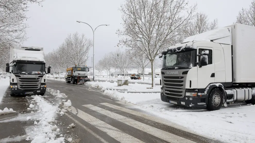 Imagen dejada por el temporal de nieve y lluvia en Aragón de las pasadas semanas