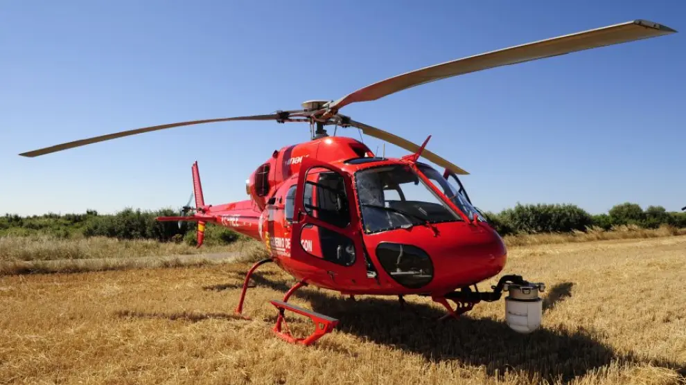 Un helicóptero del servicio de extinción de incendios.