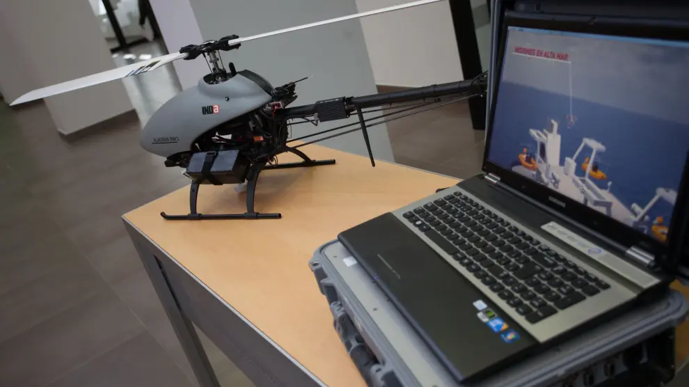 Inda presentó su helicóptero-dron en el foto de seguridad de Itainnova