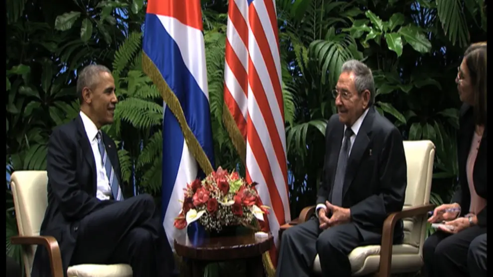 Reunión entre Castro y Obama