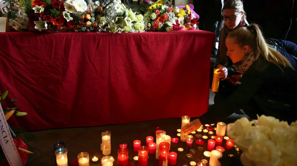 Homenaje a las víctimas en la Universidad de Barcelona.