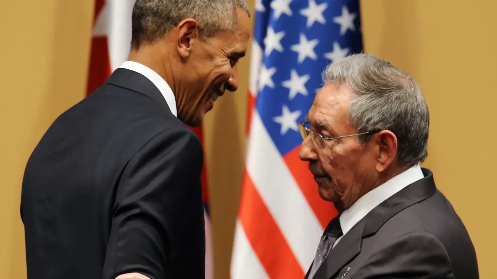Barack Obama y Raúl Castro durante la visita del presidente estadounidense a Cuba.