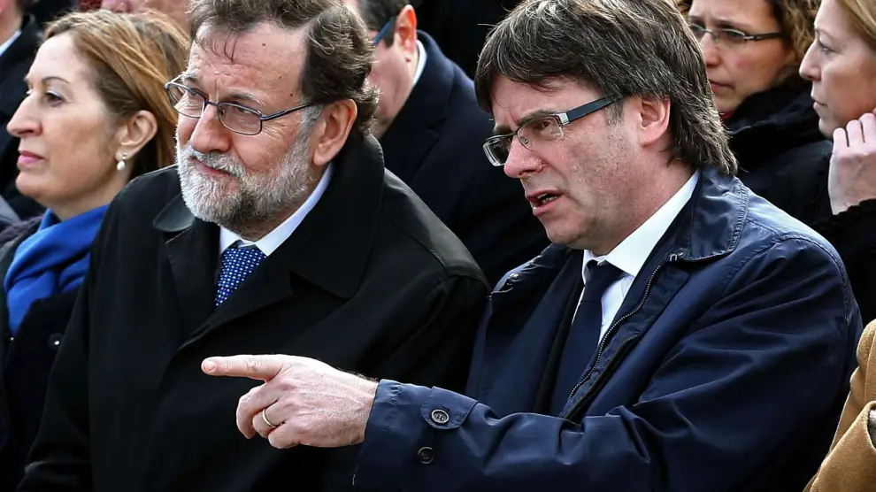Rajoy Puigdemont en una foto de archivo.