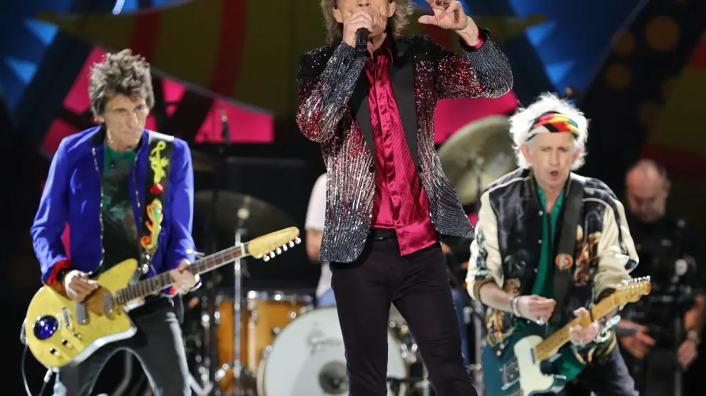 Los Rolling Stones durante su histórico concierto en La Habana.