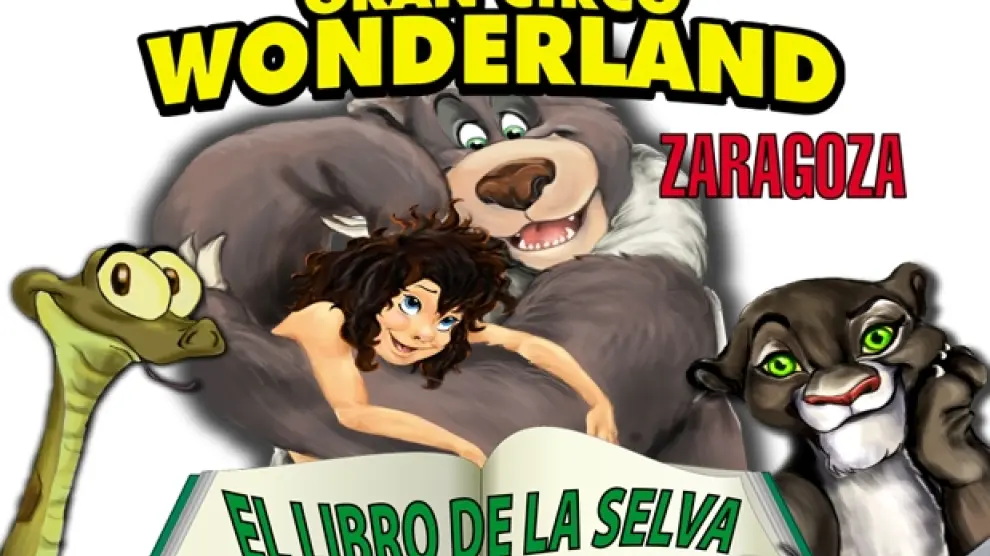 Cartel del espectáculo 'El Libro de la Selva' del Gran Circo Wonderland.