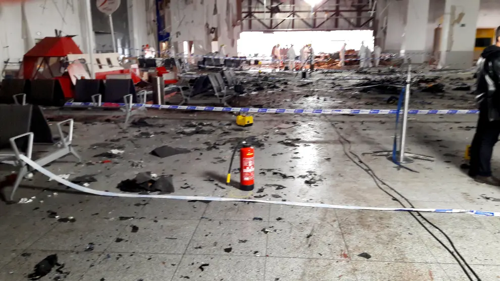 Así quedó el aeropuerto de Bruselas tras el atentado del pasado 22 de marzo.