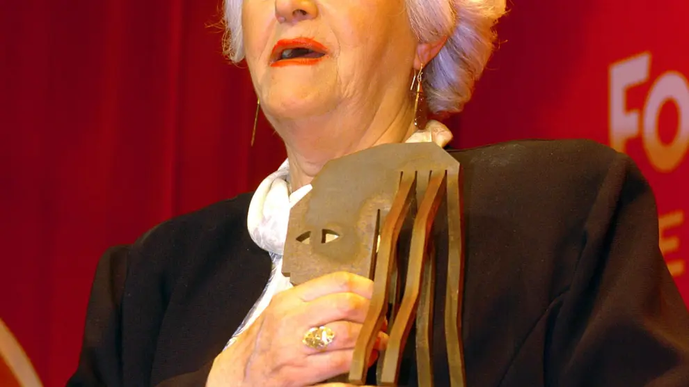 Chus Lampreave recogía un galardón en 2005