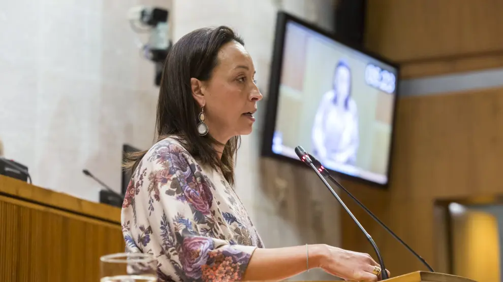 La diputada popular Carmen Susín ha defendido en el pleno de las Cortes la propuesta del PP de unificar las sedes físicas del 112 y 061.