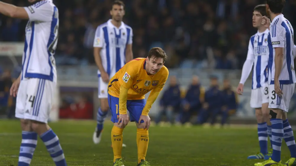 Messi durante el partido.