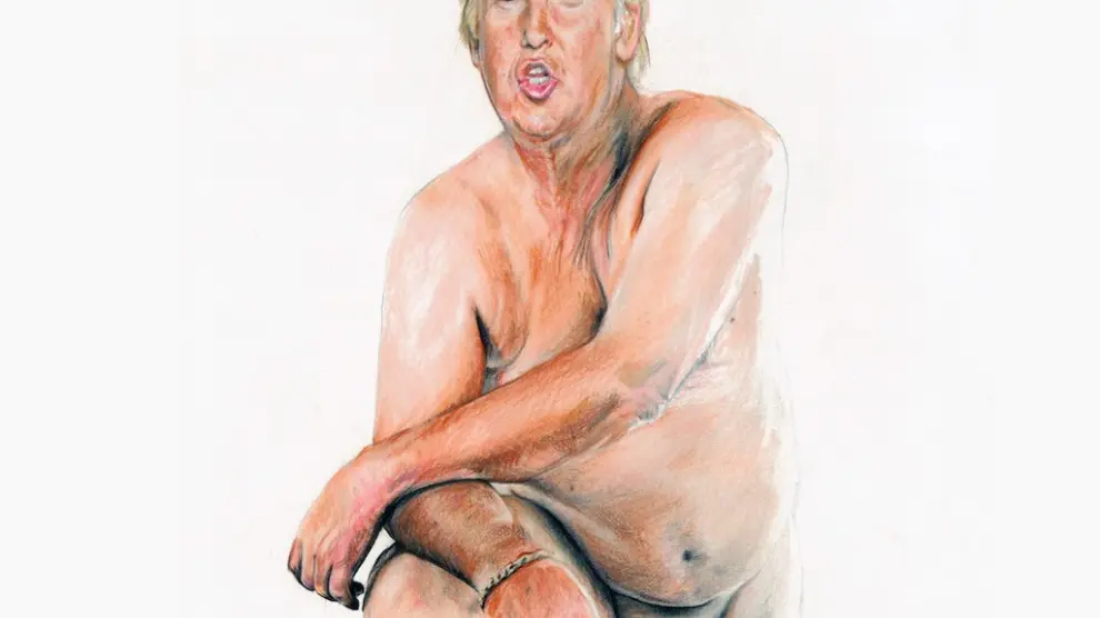 La obra de Illma Gore en la que se exhibe a Donald Trump desnudo.