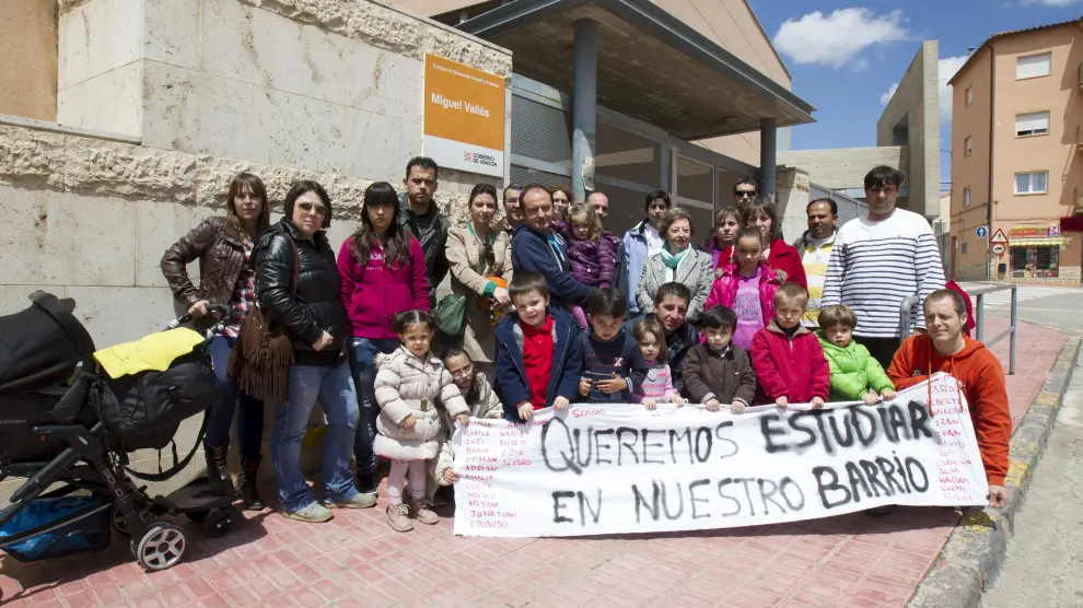 Las protestas por la falta de plazas en el colegio ya se han producido otros años en San Julian. En la imagen, en 2013.