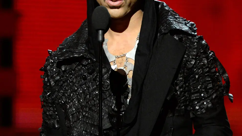 Prince, en la entrega de los Grammy, en 2013.