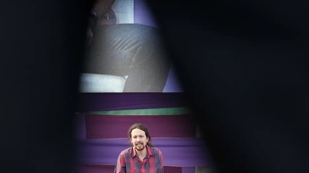 El líder de Podemos en el acto de clausura de la fiesta de la primavera