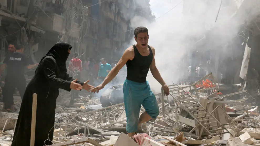 Bombardeos en Alepo la semana pasada